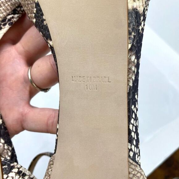 Steve Madden Starlet Open Toe Ankle Strap D-orsay Pump Women’s 10 Snakeskin Prin - Picture 10 of 12